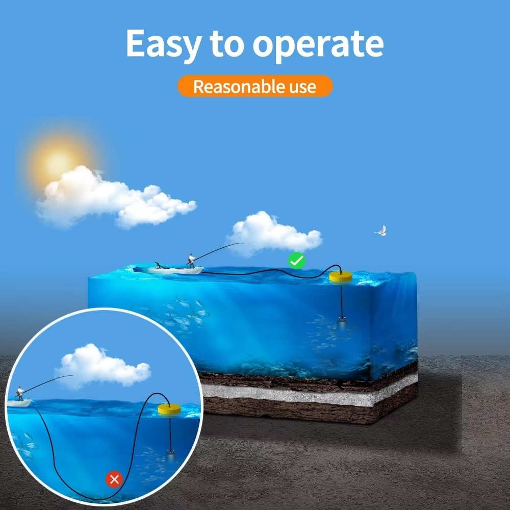 Fishing Boat Depth Finder - Handheld Portable Fish Finder LCD Screen