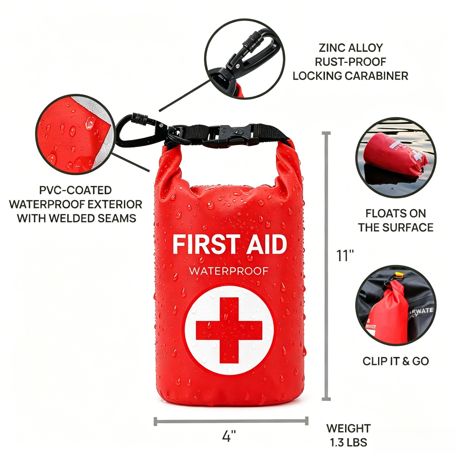 2L Waterproof First Aid Bag Ro - Fishing Boat Oar ulasan dan harga