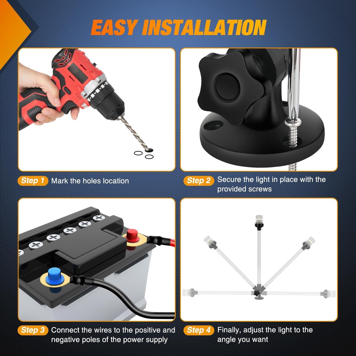Nilight Marine Boat Stern Ligh - Fishing Boat Navigation Light ulasan dan harga